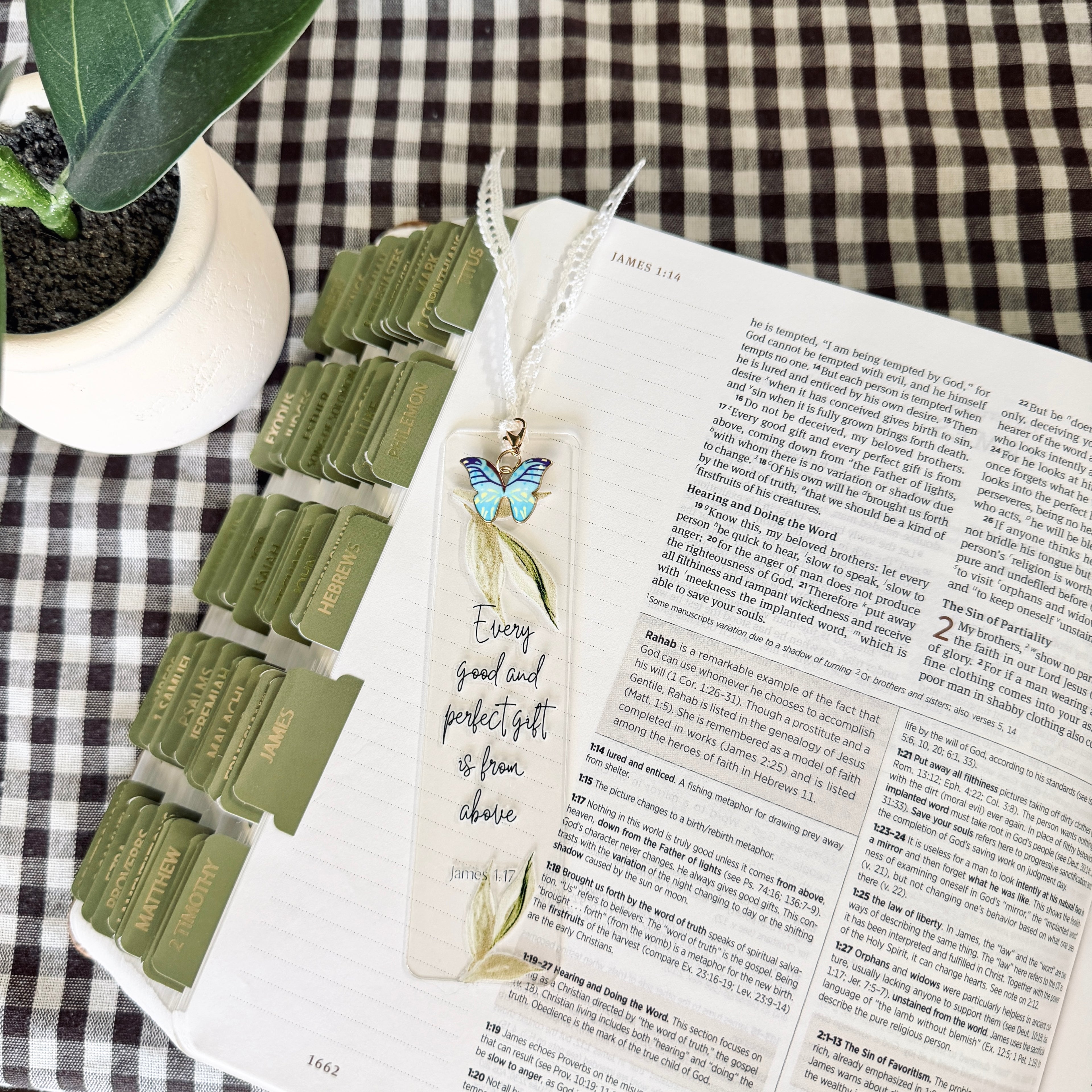 “From Above” Bible Verse Charm Bookmark