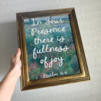 Fullness of Joy Print in Vintage Wood Refinished Frame 11x14