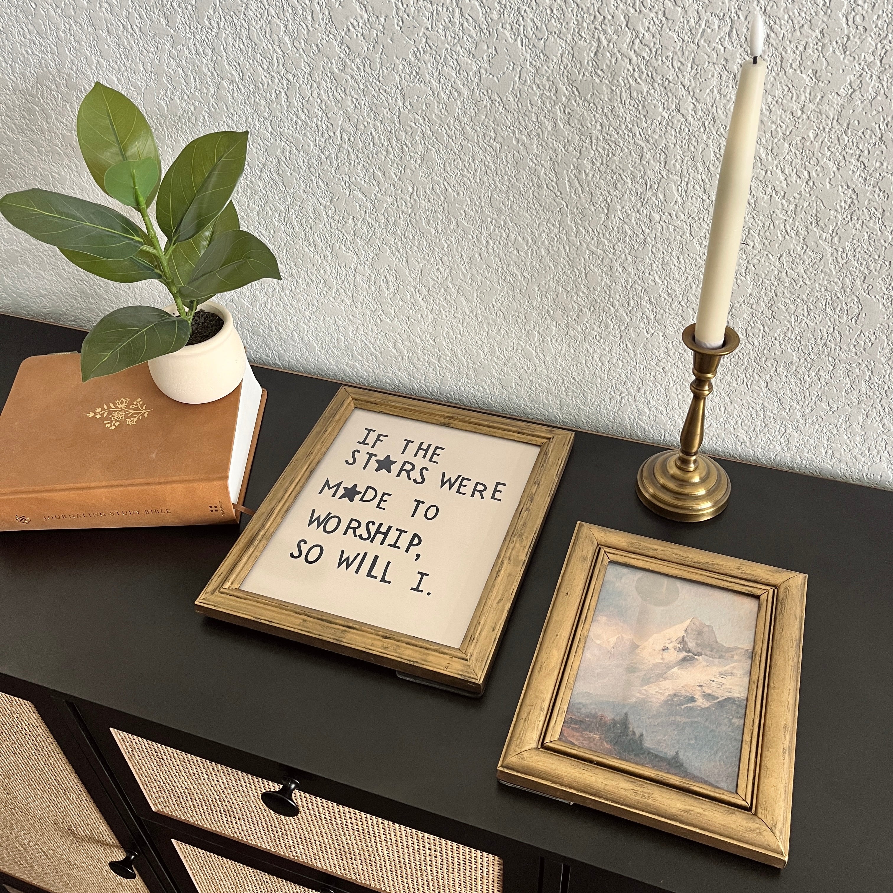 Set of 2 So Will I in Refinished Frames 8x10 & 5x7