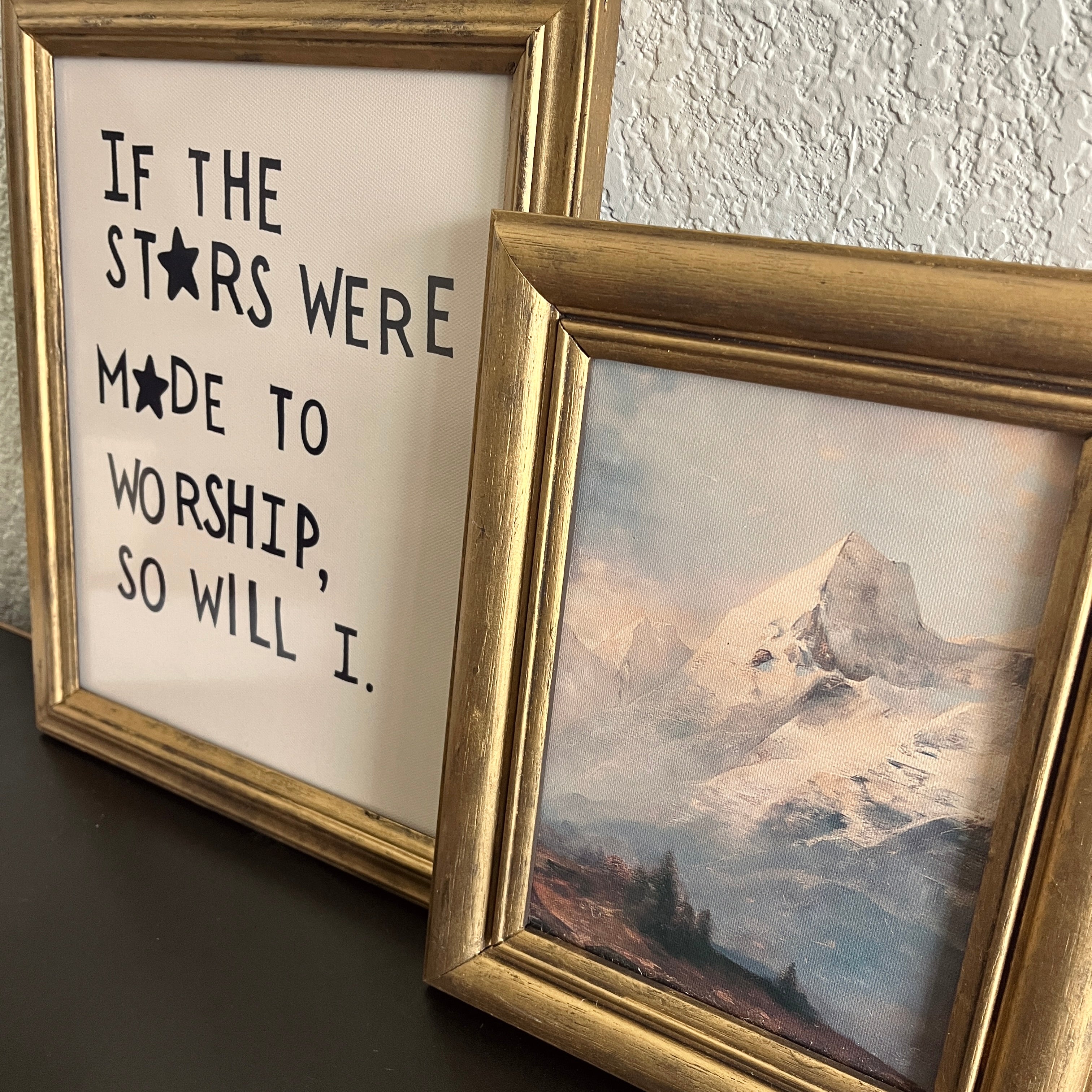 Set of 2 So Will I in Refinished Frames 8x10 & 5x7