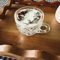 Clean Ingredient Hand Poured Candle in Vintage Herringbone Pressed Glass Tea Cup