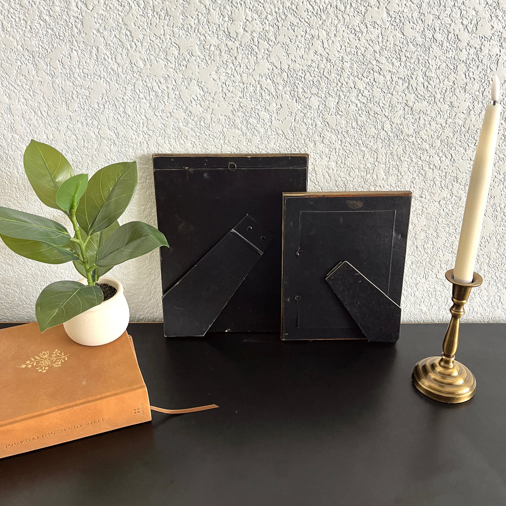 Set of 2 Psalm 51 in Refinished Vintage Frames 8x10 & 5x7
