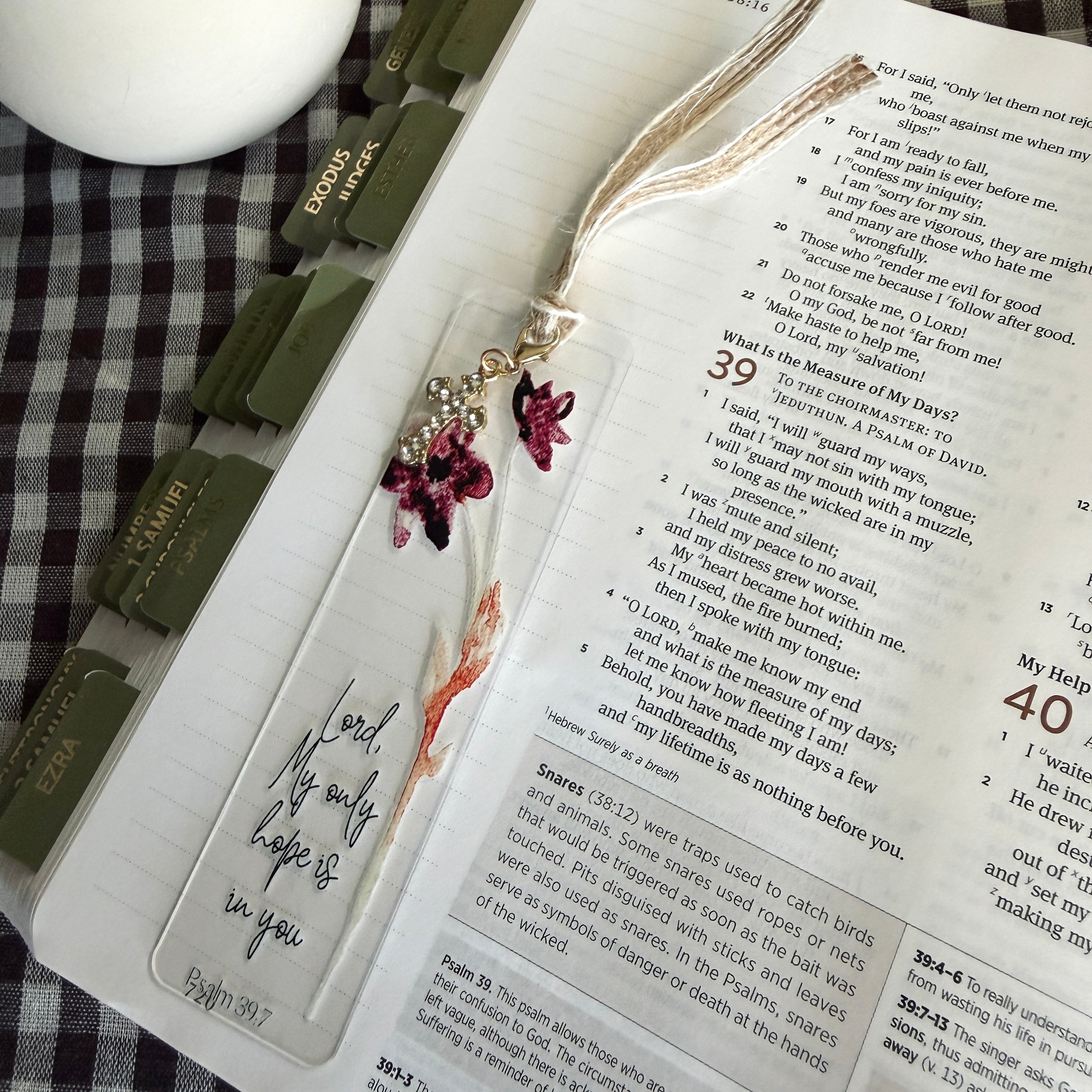 “My Only Hope” Bible Verse Charm Bookmark