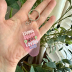 Living Proof of a Loving God Keychain/Bag Charm Pink Ombré