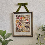 Fruit of the Spirit Bible Verse in Refinished Vintage Detailed Wood Frame with Velvet Bow Hanger 8x10