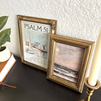 Set of 2 Psalm 51 in Refinished Vintage Frames 8x10 & 5x7