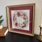 Vintage God’s Love Never Ends Art 17 x 17 inches