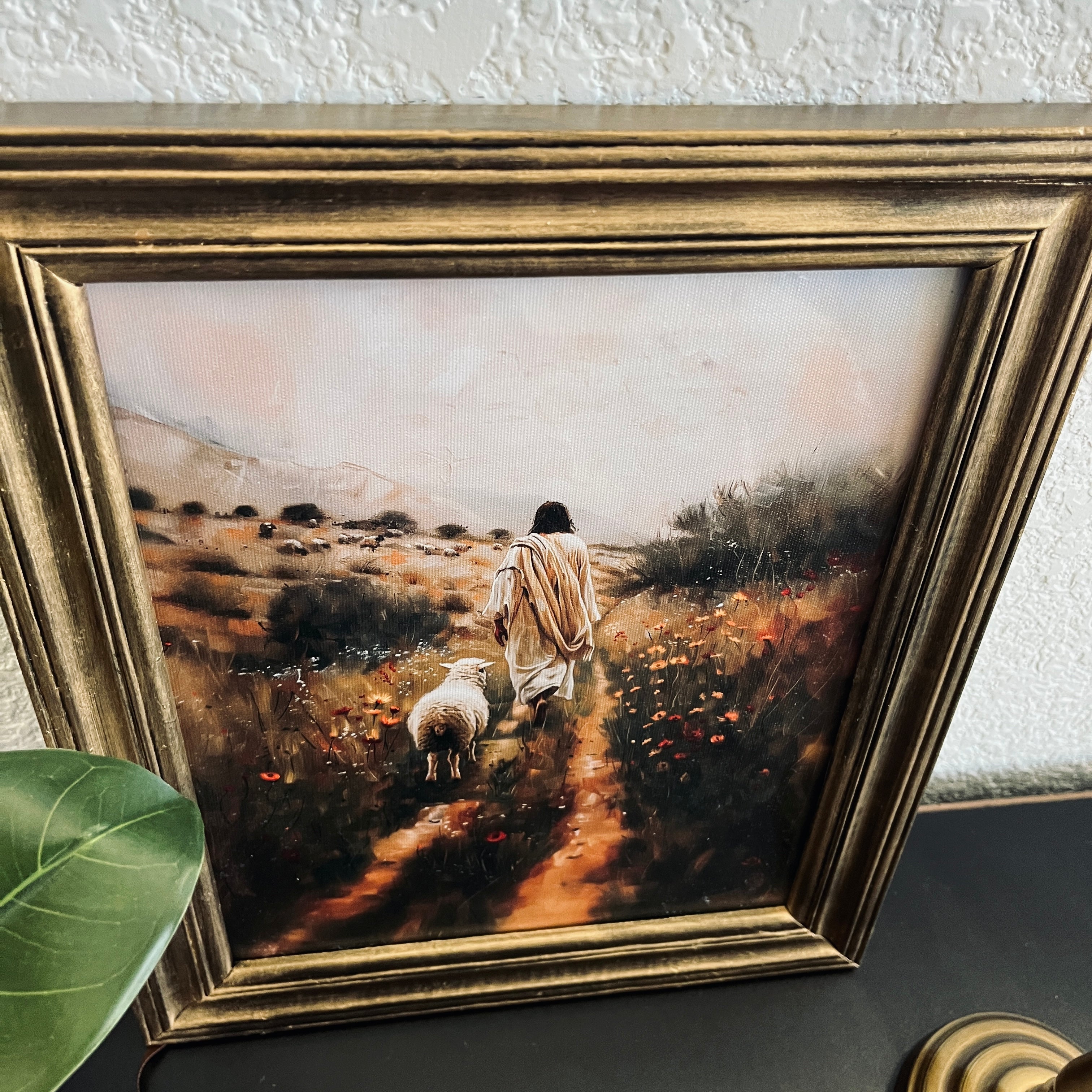 Follow Jesus in Refinished Vintage Wood Frame 8x10