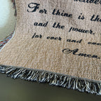 Vintage The Lord’s Prayer Tapestry Throw Blanket