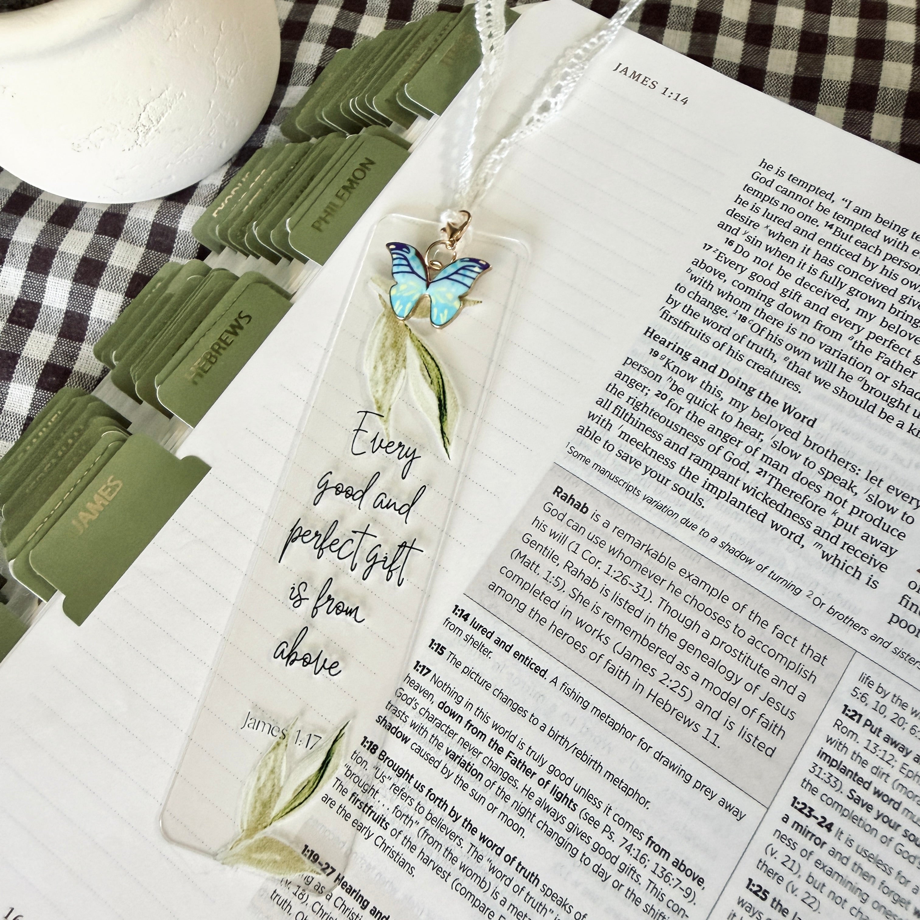 “From Above” Bible Verse Charm Bookmark