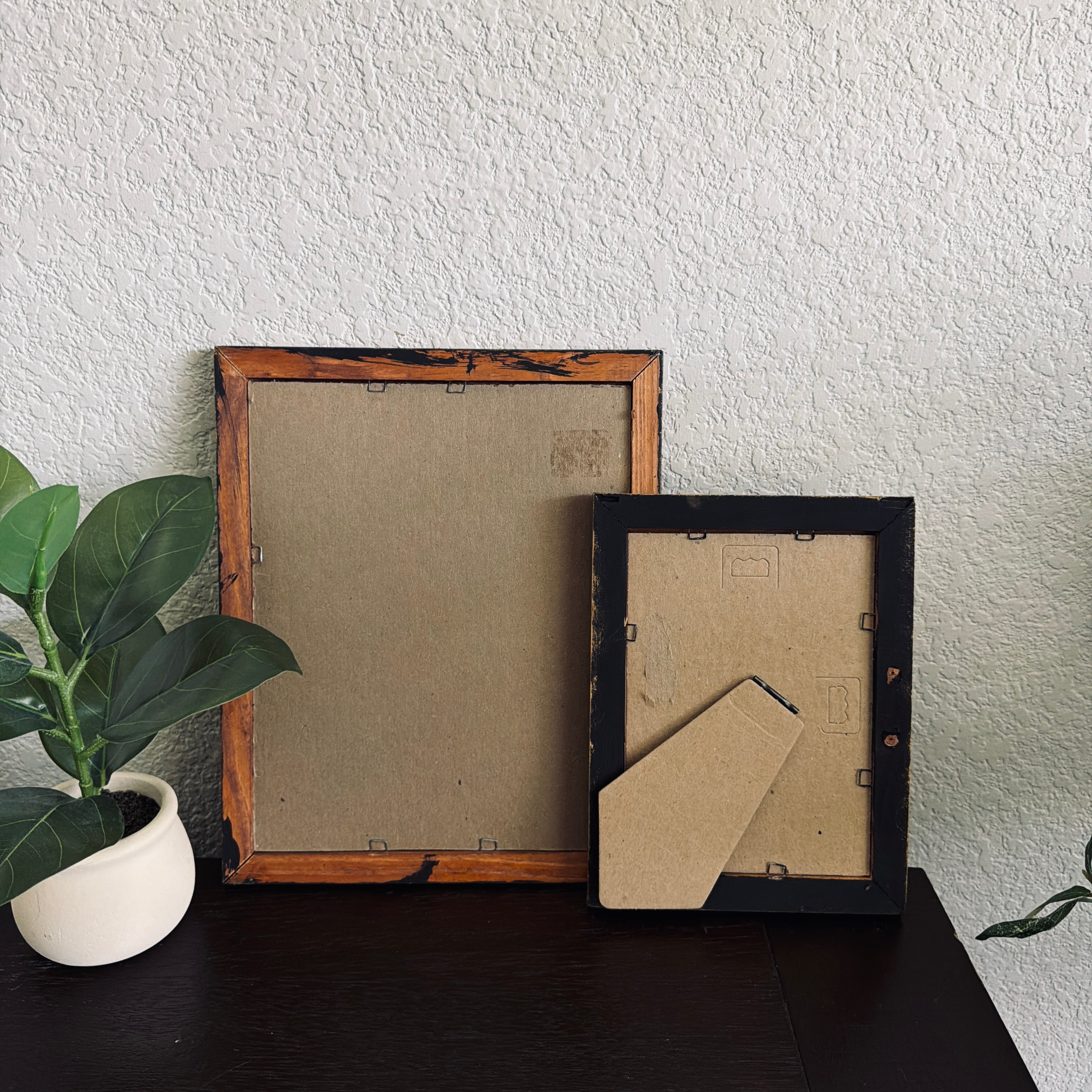 Set of 2 The Blessing Bible Verse in Refinished Vintage Wood Frames 5x7 & 8x10 Numbers 6:24-26