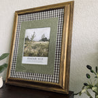 Isaiah 40:8 Bible Verse Print in Large Vintage Wood Refinished Frame with Layered Fabric Mat 18x22
