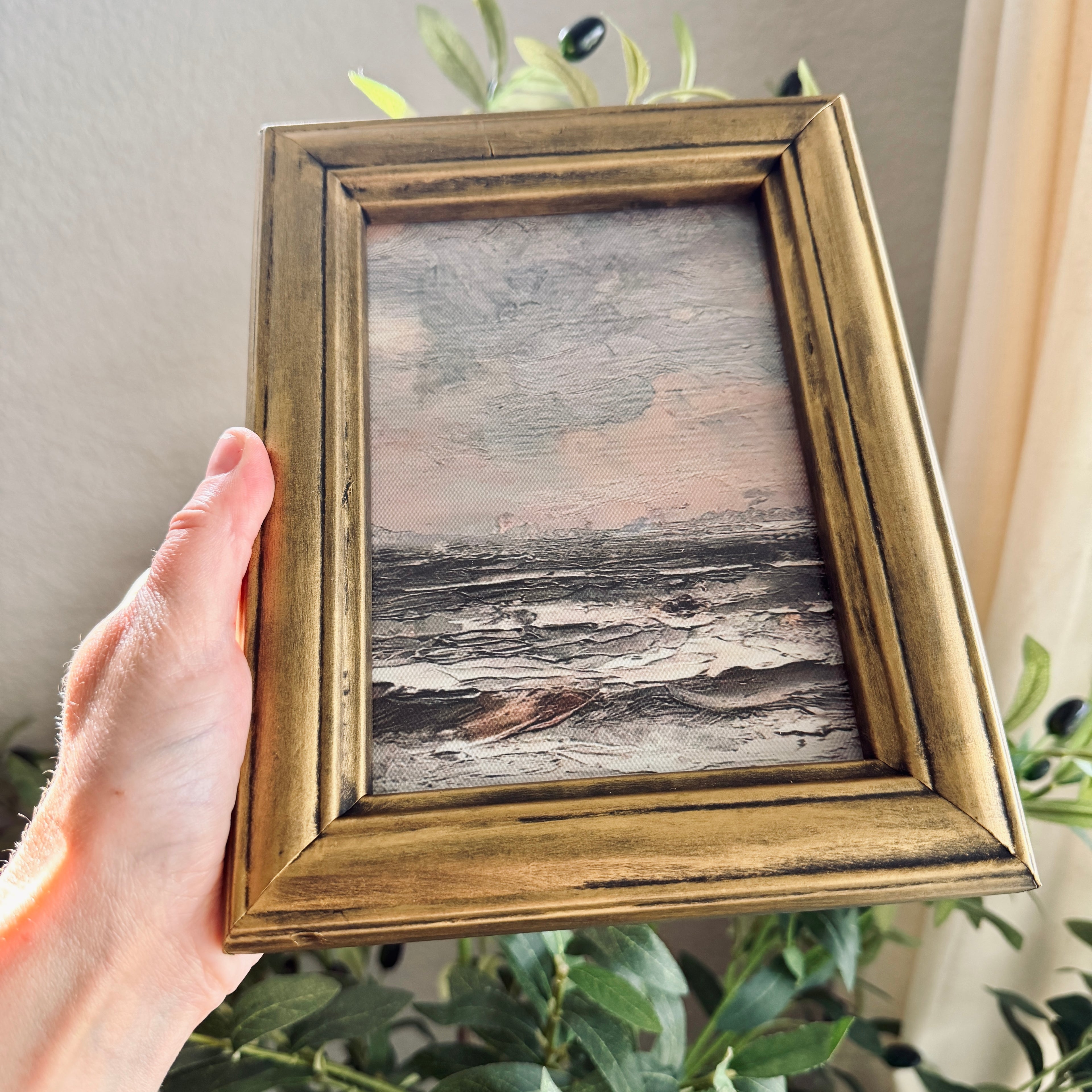 Set of 2 Psalm 51 in Refinished Vintage Frames 8x10 & 5x7
