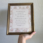 Set of 2 The Blessing Numbers 6:24-26 in Refinished Vintage Frames 8x10 & 5x7