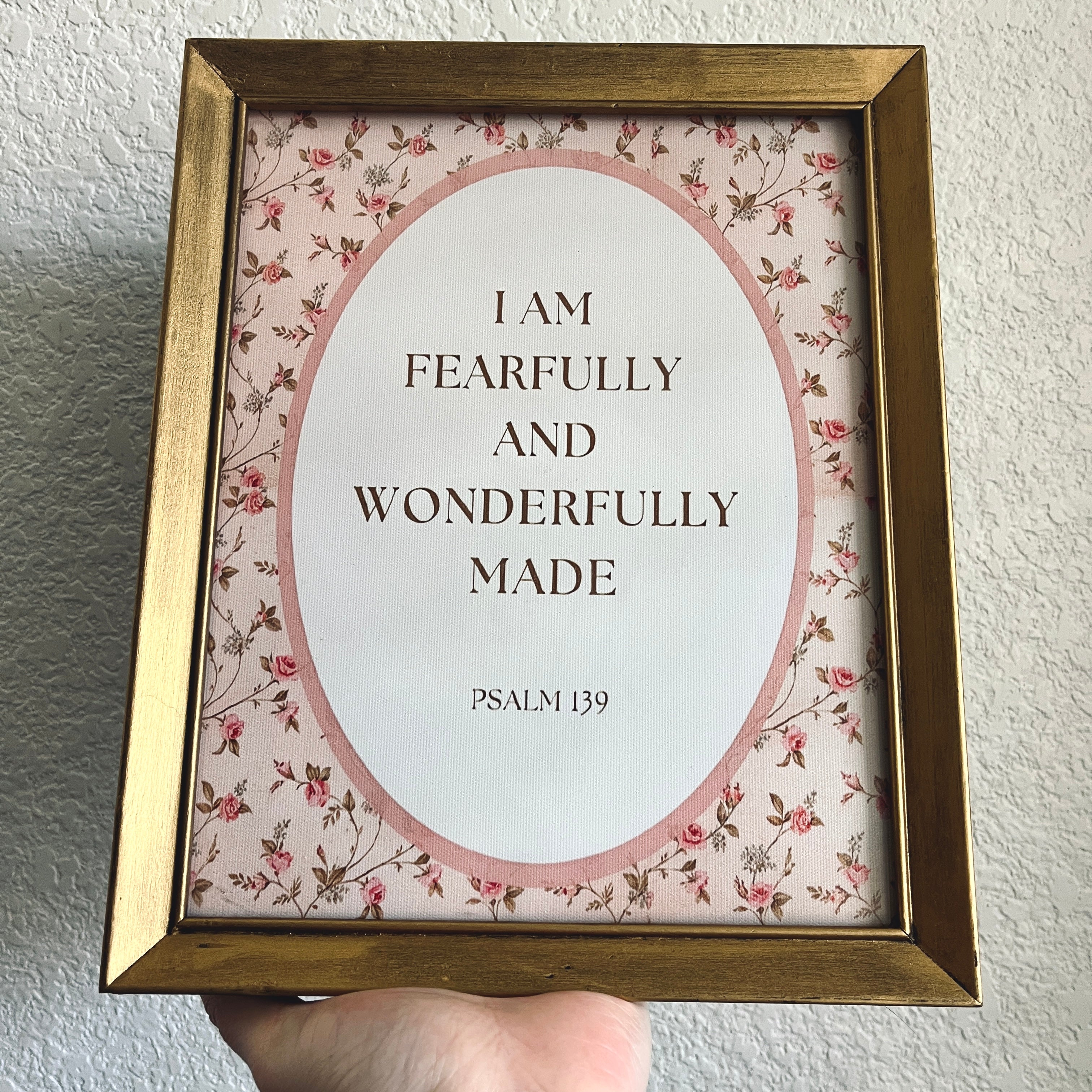 Set of 2 Psalm 139 in Vintage Refinished Frames 8x10 & 5x7