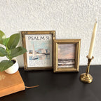 Set of 2 Psalm 51 in Refinished Vintage Frames 8x10 & 5x7
