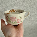 Clean Ingredient Hand Poured Candle in Vintage Flower Mug