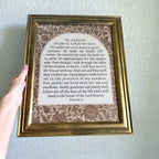 Psalm 23 Print in Vintage Wood Refinished Frame 11x14