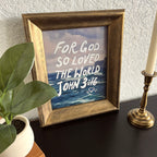 John 3:16 in Refinished Vintage Wood Frame 8x10