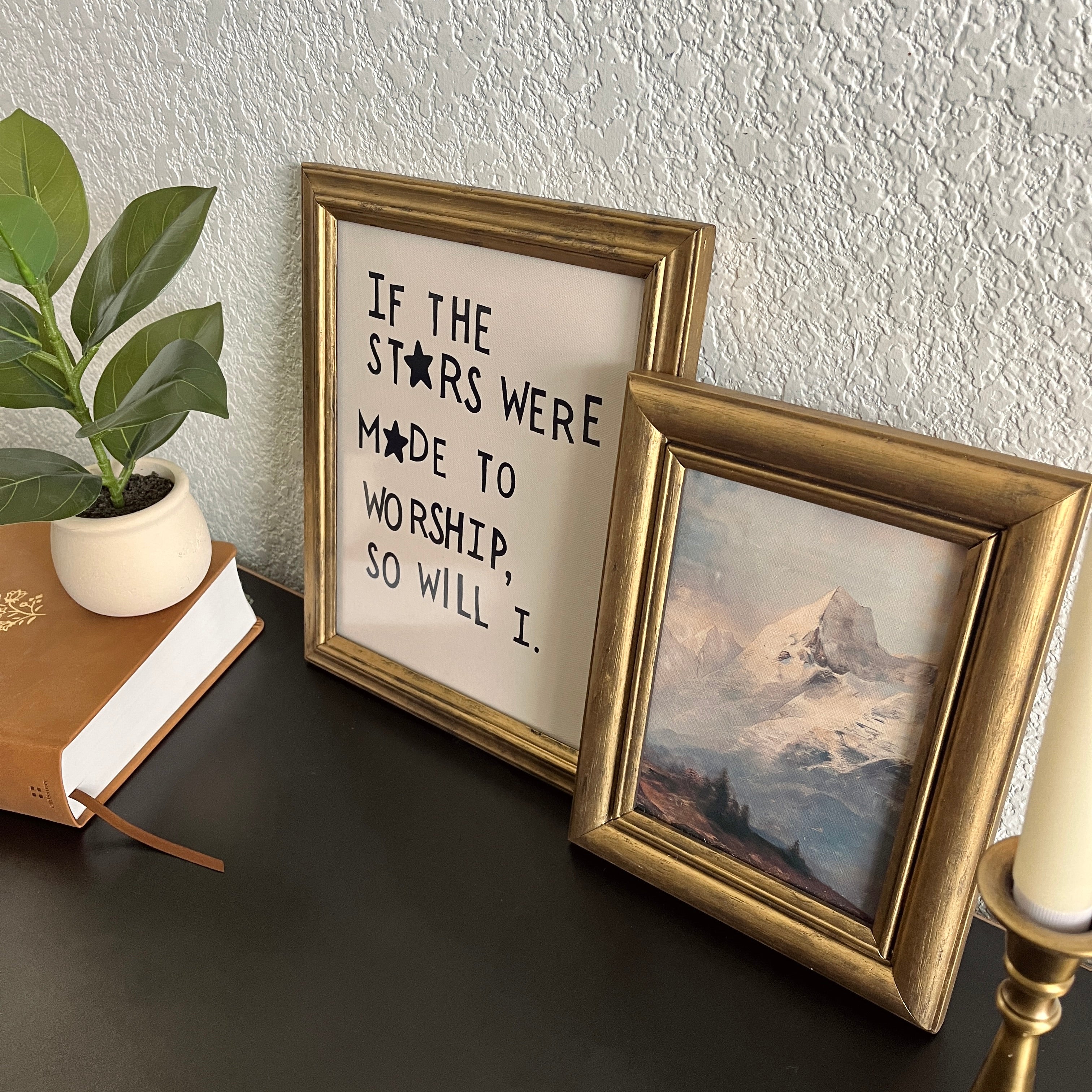 Set of 2 So Will I in Refinished Frames 8x10 & 5x7