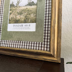 Isaiah 40:8 Bible Verse Print in Large Vintage Wood Refinished Frame with Layered Fabric Mat 18x22