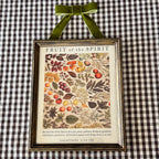 Fruit of the Spirit Bible Verse in Refinished Vintage Detailed Wood Frame with Velvet Bow Hanger 8x10