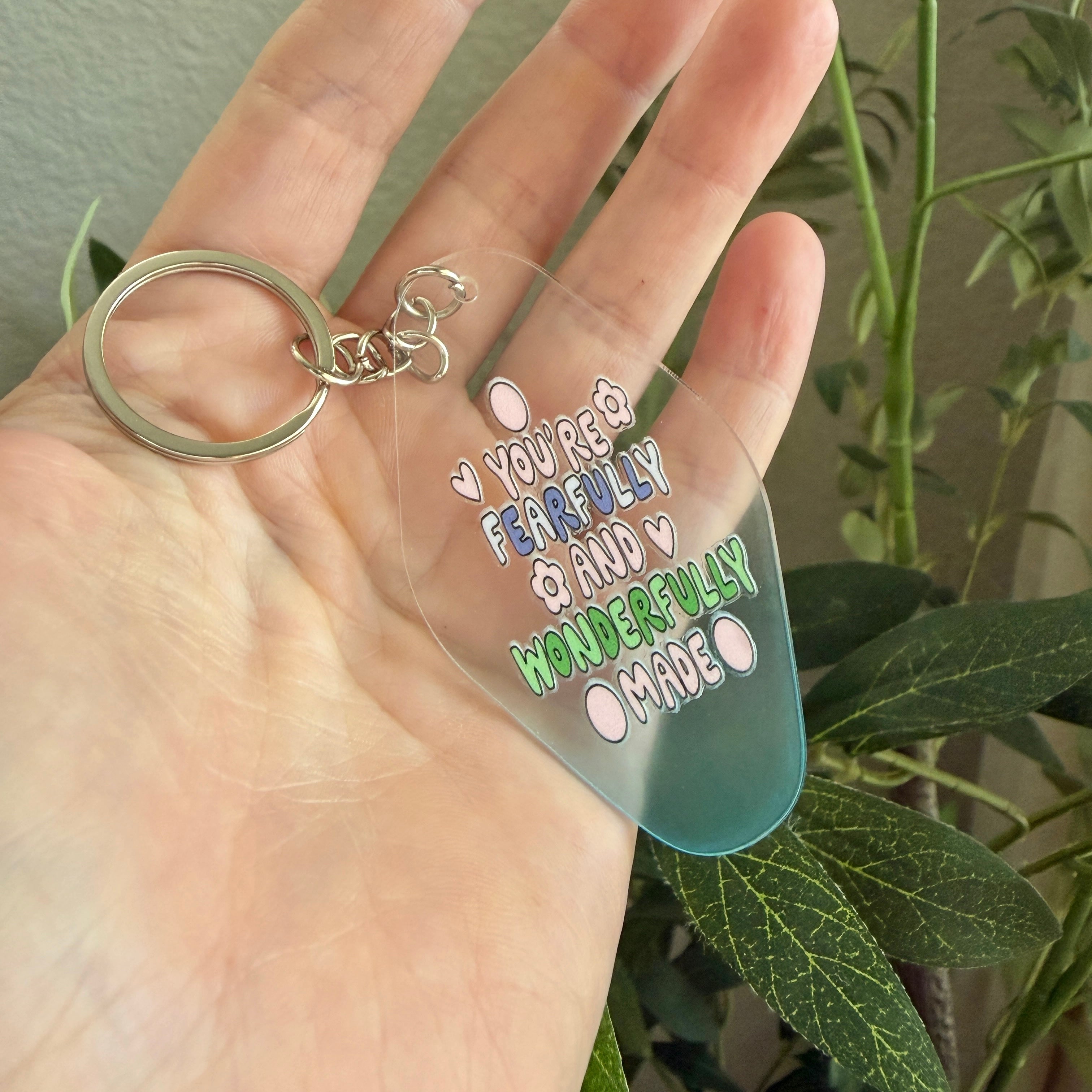 Fearfully & Wonderfully Made Keychain/Bag Charm Blue Ombré