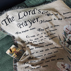 Vintage The Lord’s Prayer Tapestry Throw Blanket