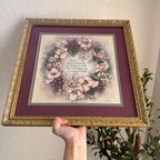 Vintage God’s Love Never Ends Art 17 x 17 inches