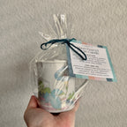 Clean Ingredient Hand Poured Candle in Vintage Japanese Floral Mug with Lid
