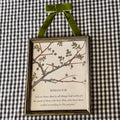 Romans 8:28 “God Works for the Good” Bible Verse in Refinished Vintage Detailed Wood Frame with Velvet Bow Hanger 8x10