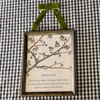 Romans 8:28 “God Works for the Good” Bible Verse in Refinished Vintage Detailed Wood Frame with Velvet Bow Hanger 8x10