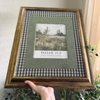 Isaiah 40:8 Bible Verse Print in Large Vintage Wood Refinished Frame with Layered Fabric Mat 18x22