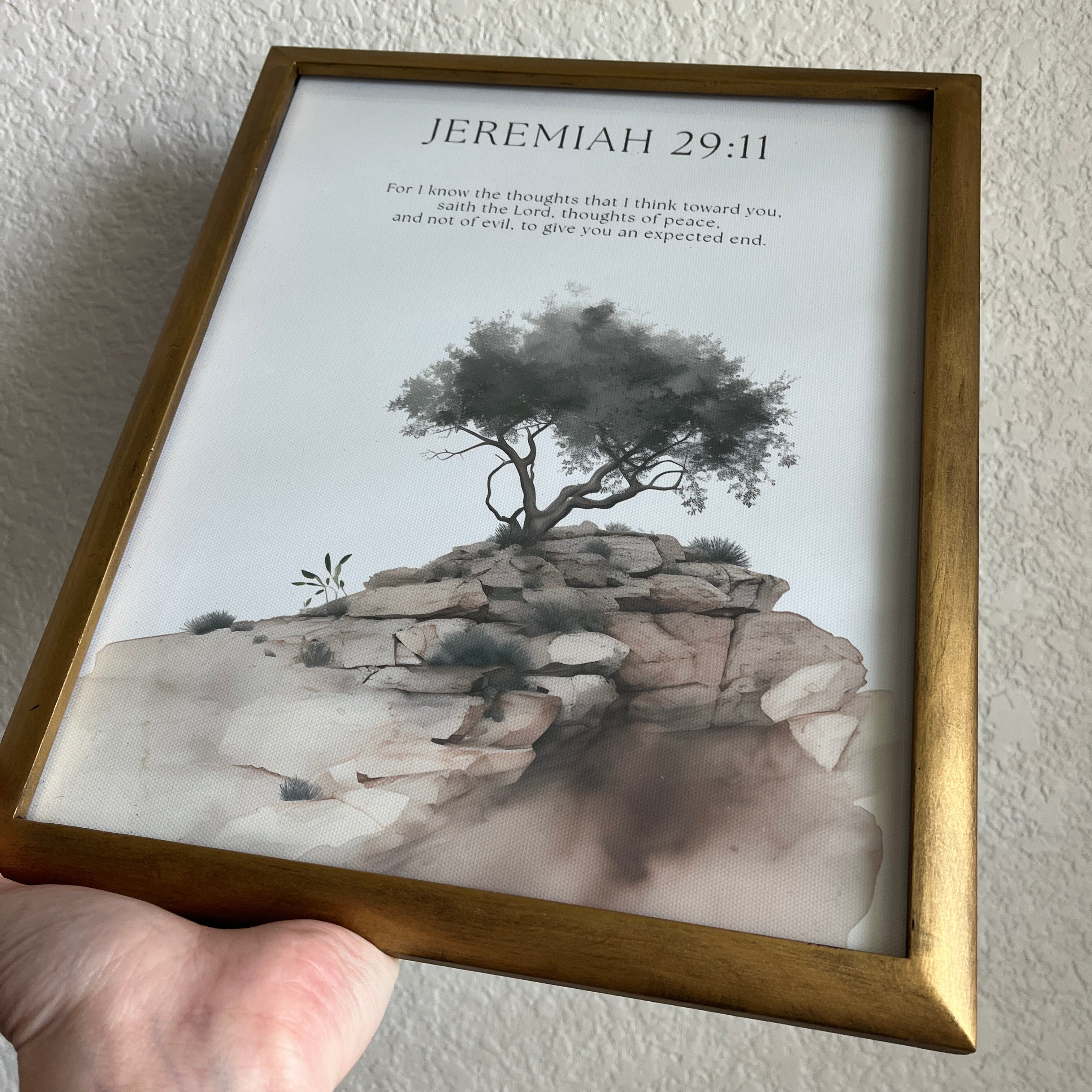 Set of 2 Jeremiah 29:11 in Refinished Frames 8x10 & 5x7