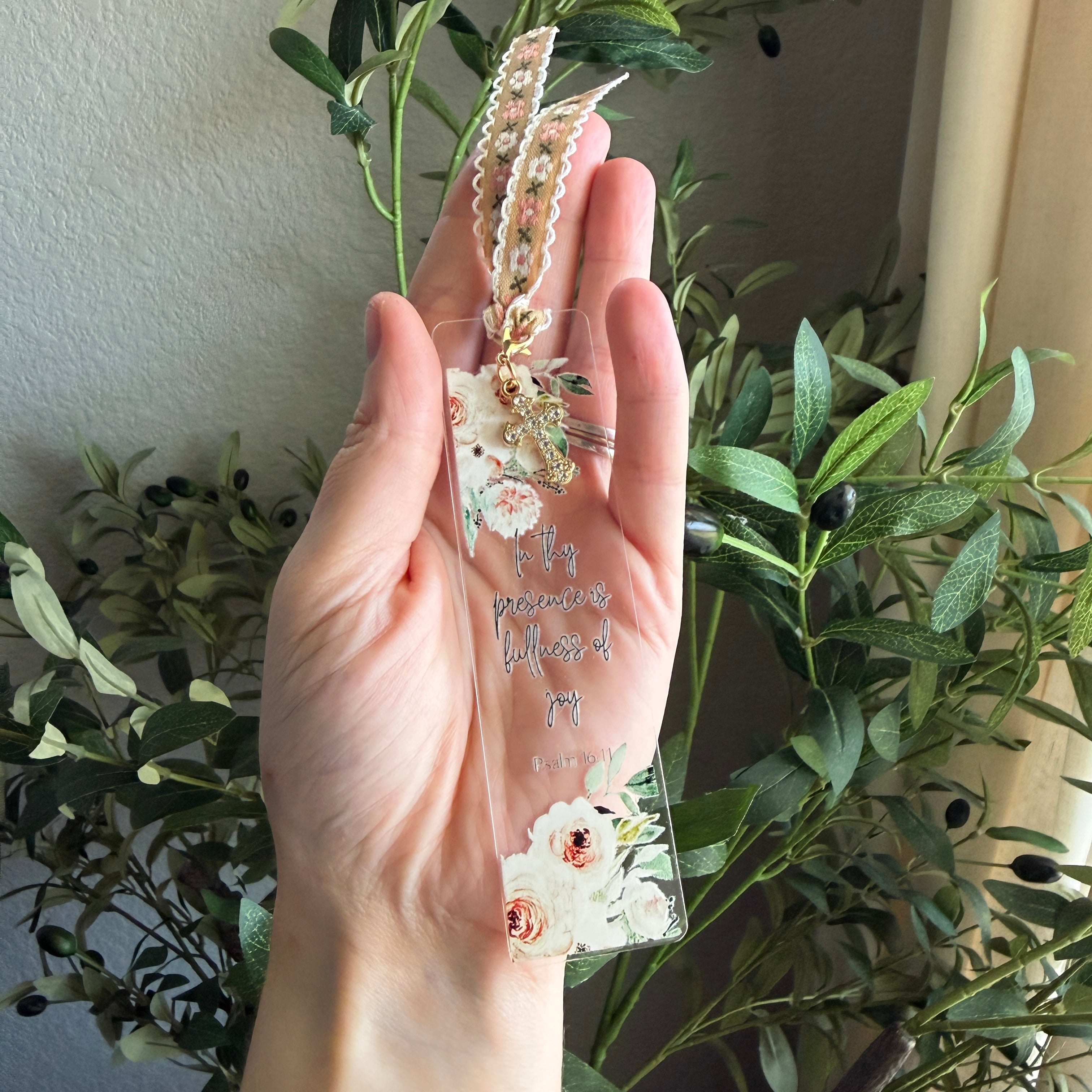 “Fullness of Joy” Bible Verse Charm Bookmark