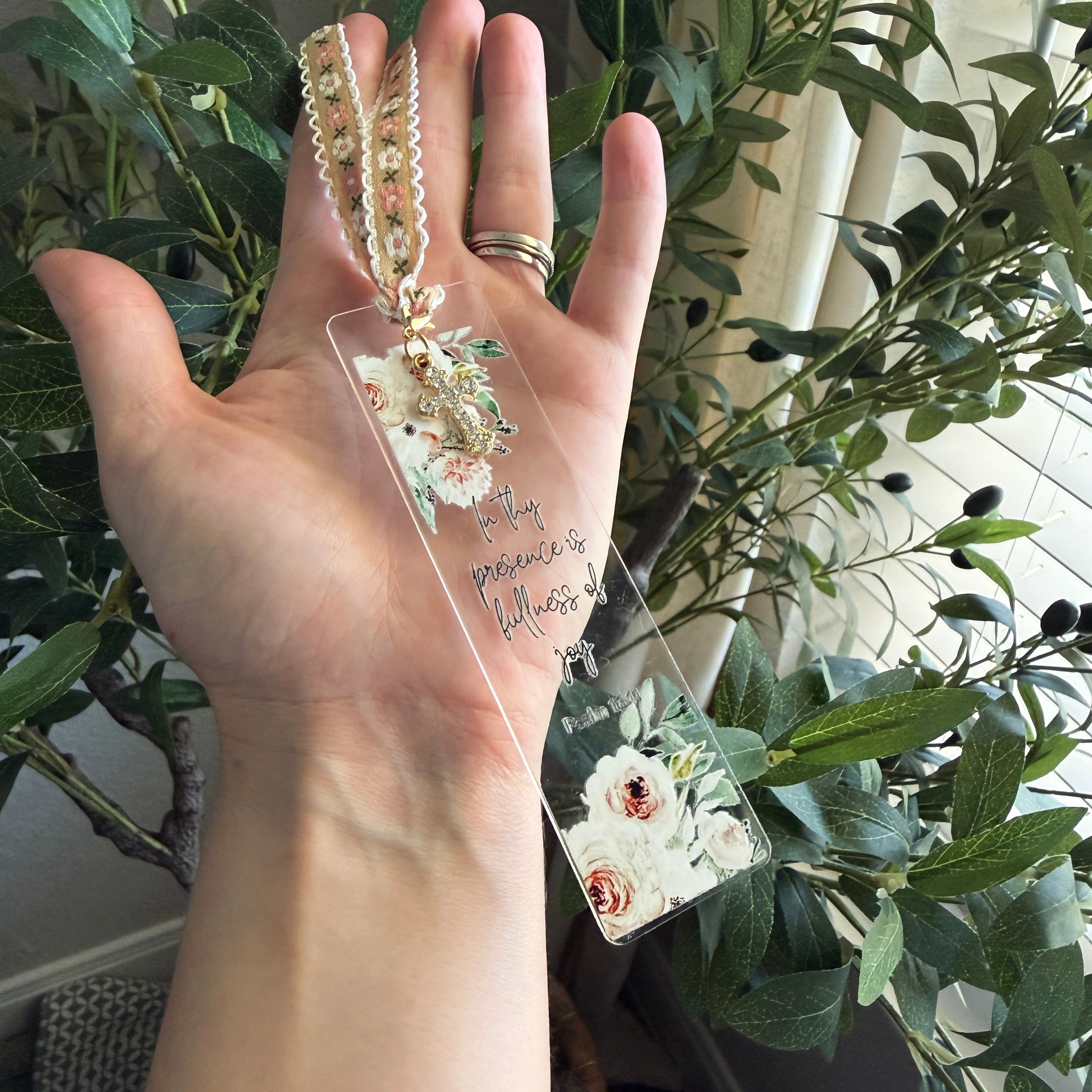 “Fullness of Joy” Bible Verse Charm Bookmark