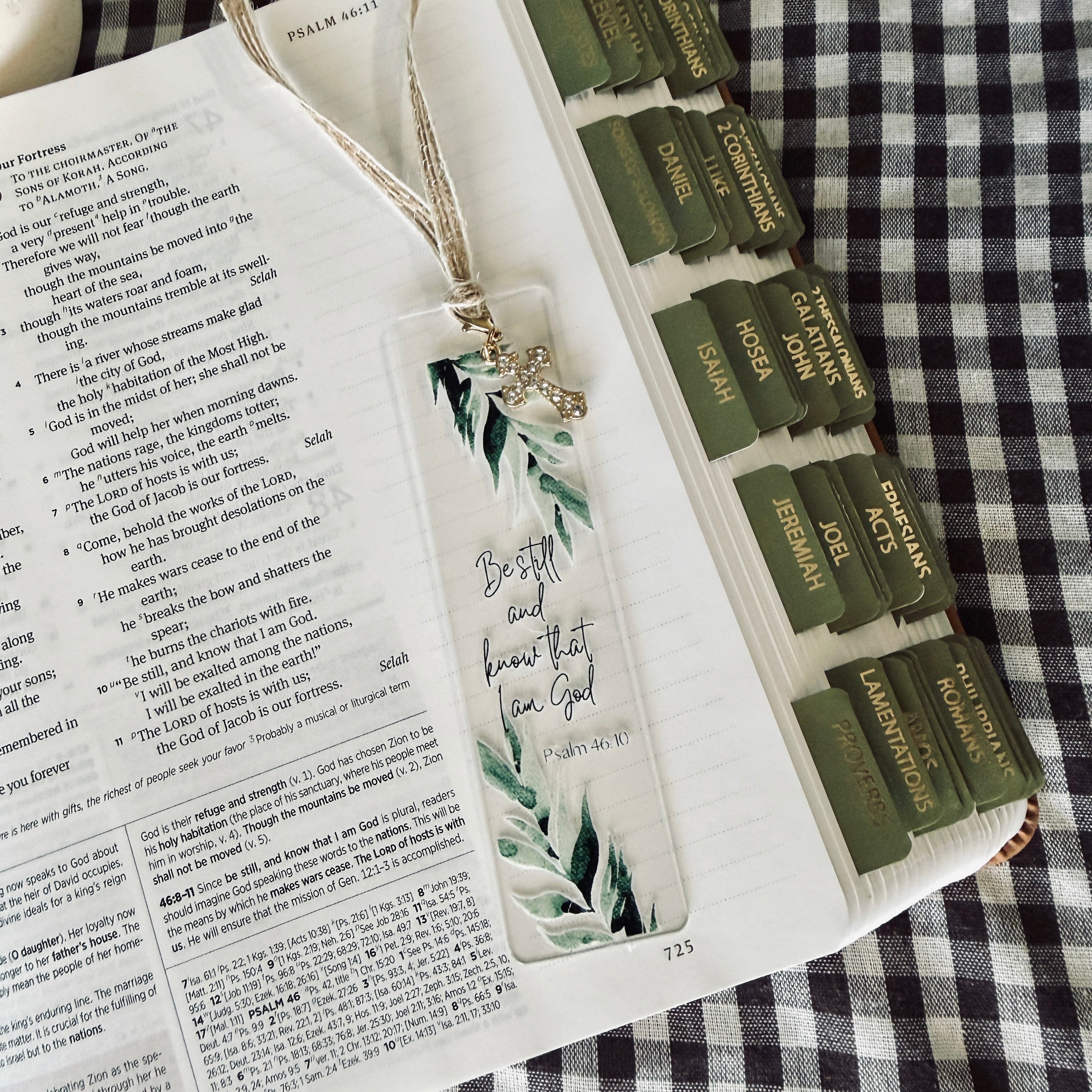 “Be Still and Know” Bible Verse Charm Bookmark