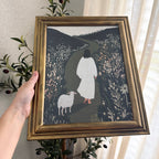 Lord, Lead Me Print in Vintage Wood Refinished Frame 11x14