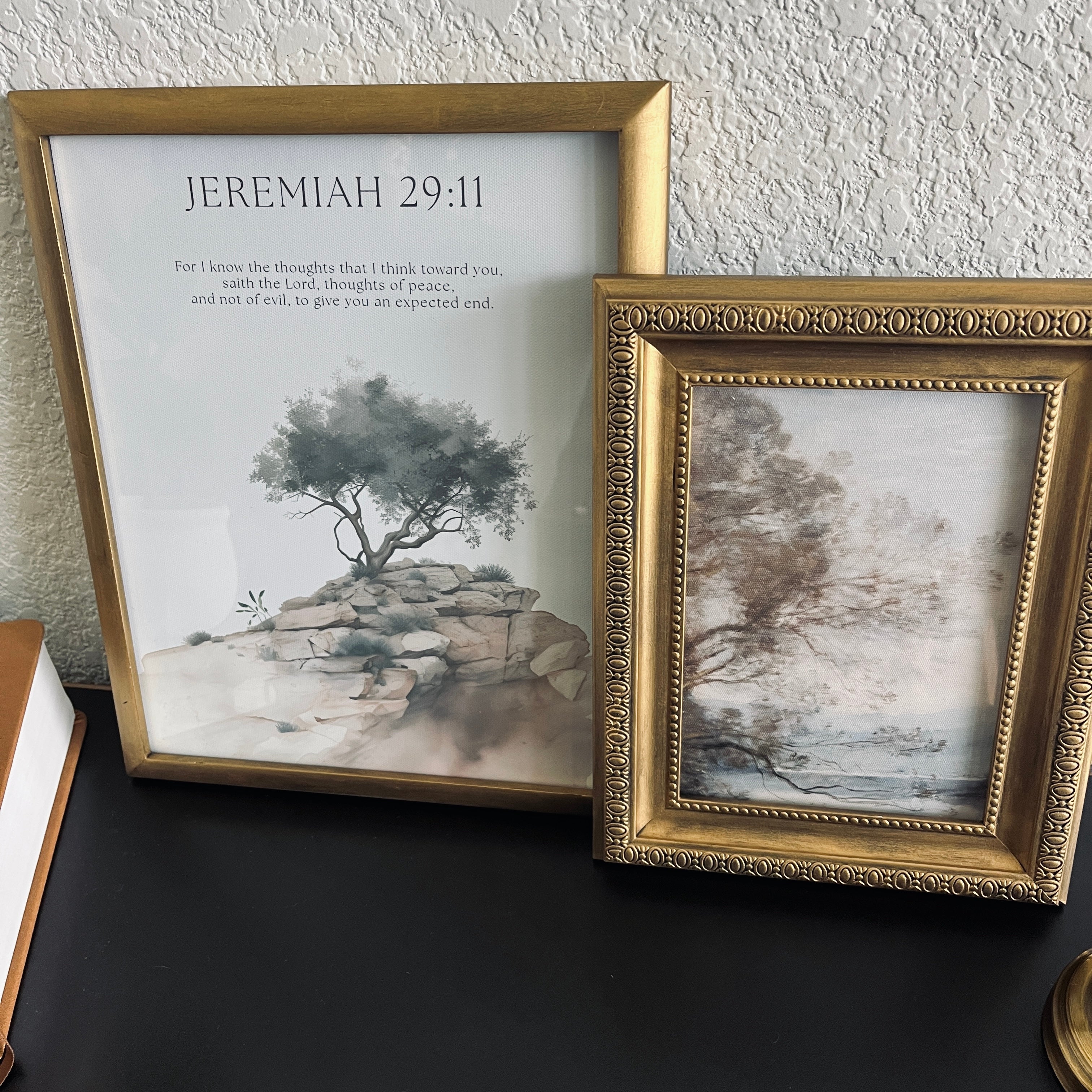 Set of 2 Jeremiah 29:11 in Refinished Frames 8x10 & 5x7