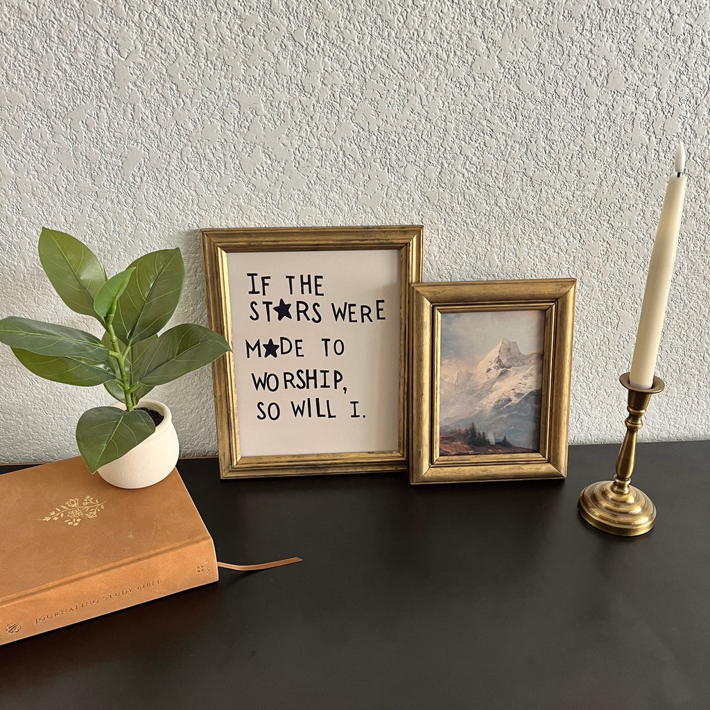 Set of 2 So Will I in Refinished Frames 8x10 & 5x7