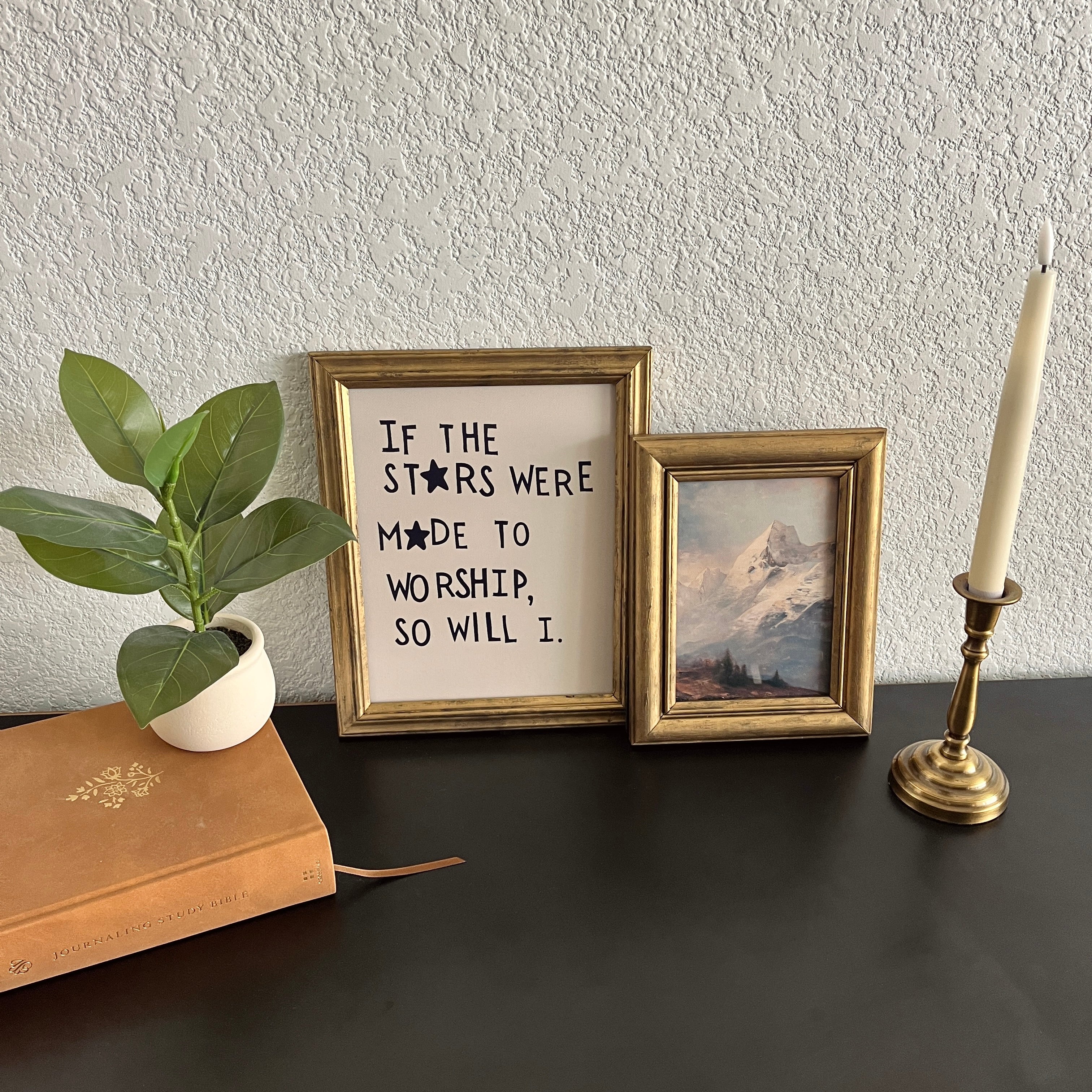 Set of 2 So Will I in Refinished Frames 8x10 & 5x7
