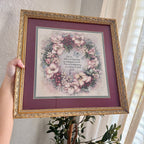 Vintage God’s Love Never Ends Art 17 x 17 inches