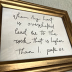 Set of 2 Psalm 61:2 in Refinished Frames 8x10 & 5x7