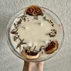 Clean Ingredient Hand Poured Candle in Vintage Pressed Glass Bowl