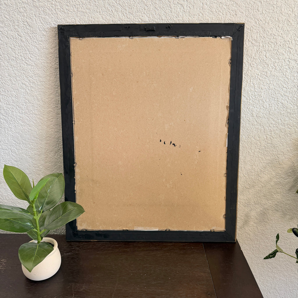 Romans 8:28 Bible Verse Print in Refinished Vintage Distressed Wood Frame 16x20
