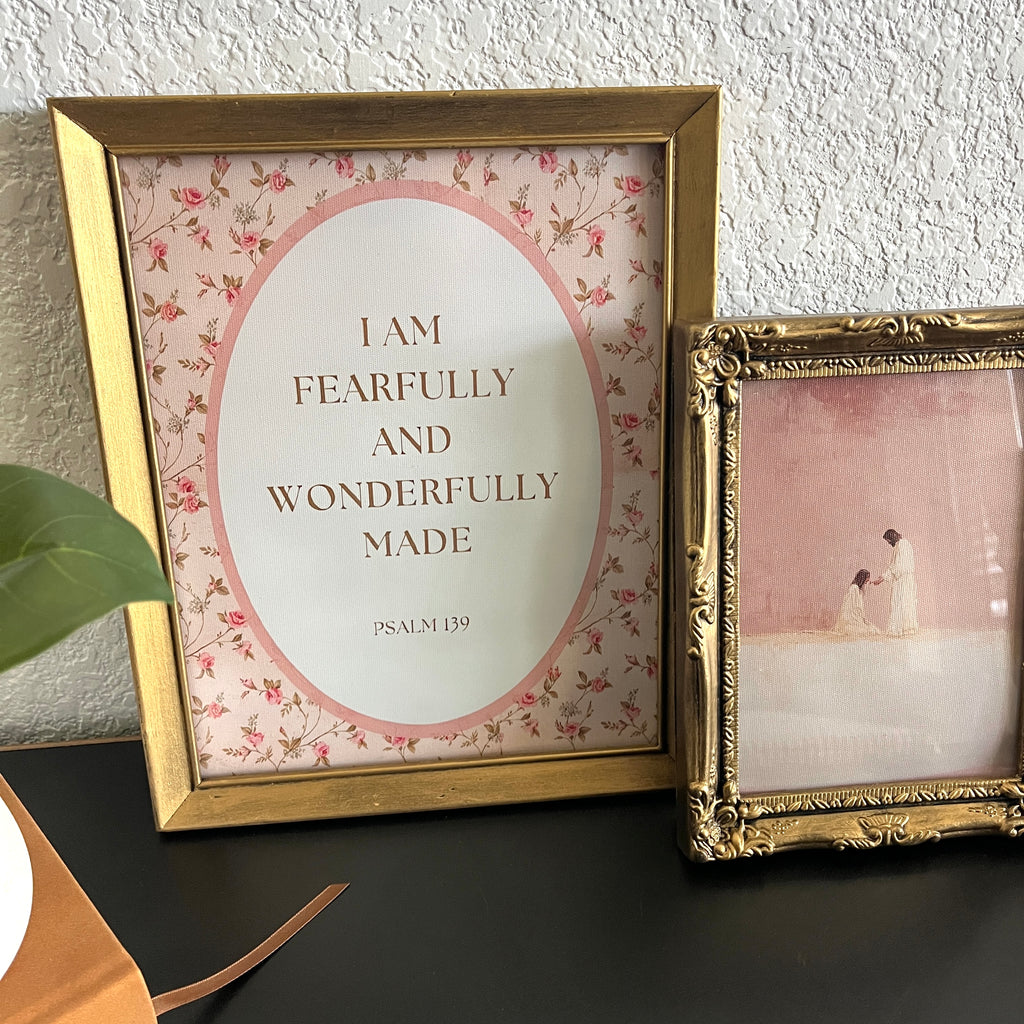 Set of 2 Psalm 139 in Vintage Refinished Frames 8x10 & 5x7