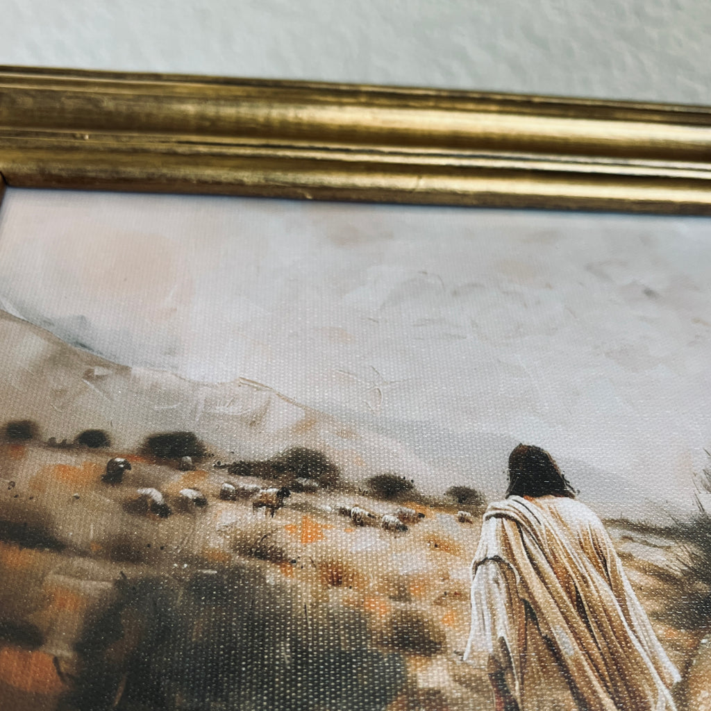 Follow Jesus in Refinished Vintage Wood Frame 8x10
