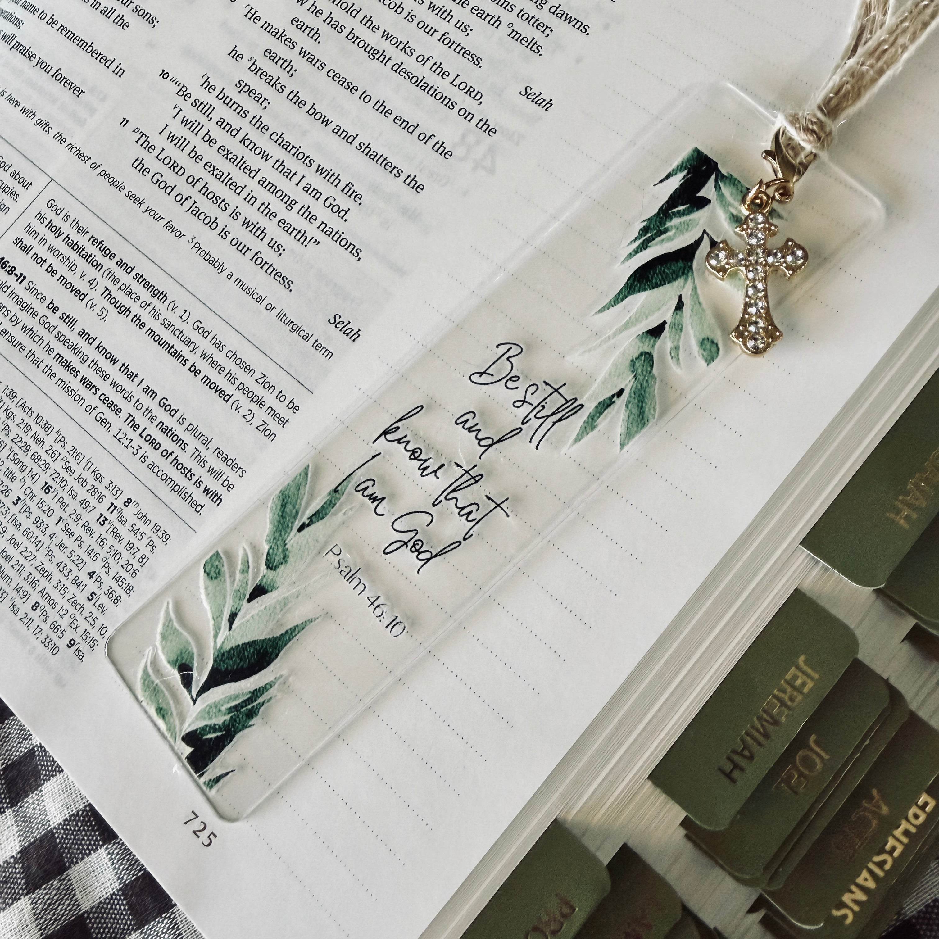 “Be Still and Know” Bible Verse Charm Bookmark