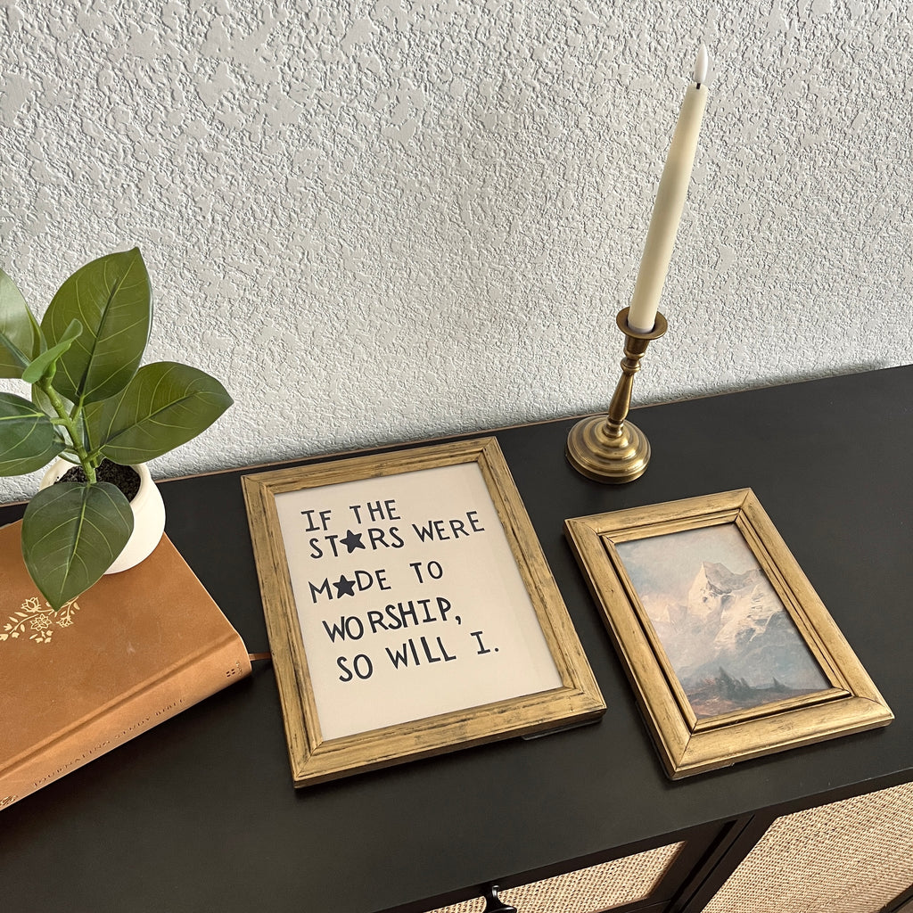 Set of 2 So Will I in Refinished Frames 8x10 & 5x7