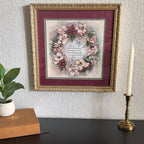 Vintage God’s Love Never Ends Art 17 x 17 inches